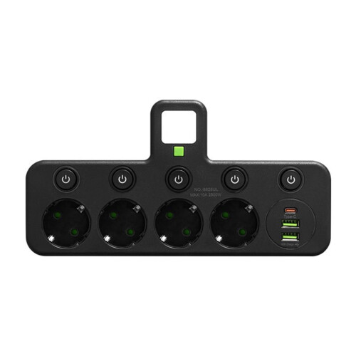 EU Plug Outlet 4 Sockets Electrical Socket No Extension Cord with USB Type-C  Two Specifications Sockets