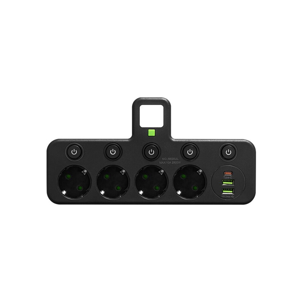 Eu Plug Outlet 4 Sockets Electrical Socket No Extension Cord With Usb Type-C Two Specifications Sockets 6031540490574
