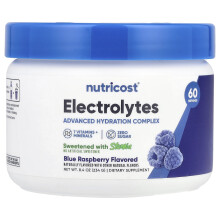 Nutricost, Elektrolyte, fortschrittliche Hydrationskomplex, Blaue Himbeere, 8,4 oz (234 g)