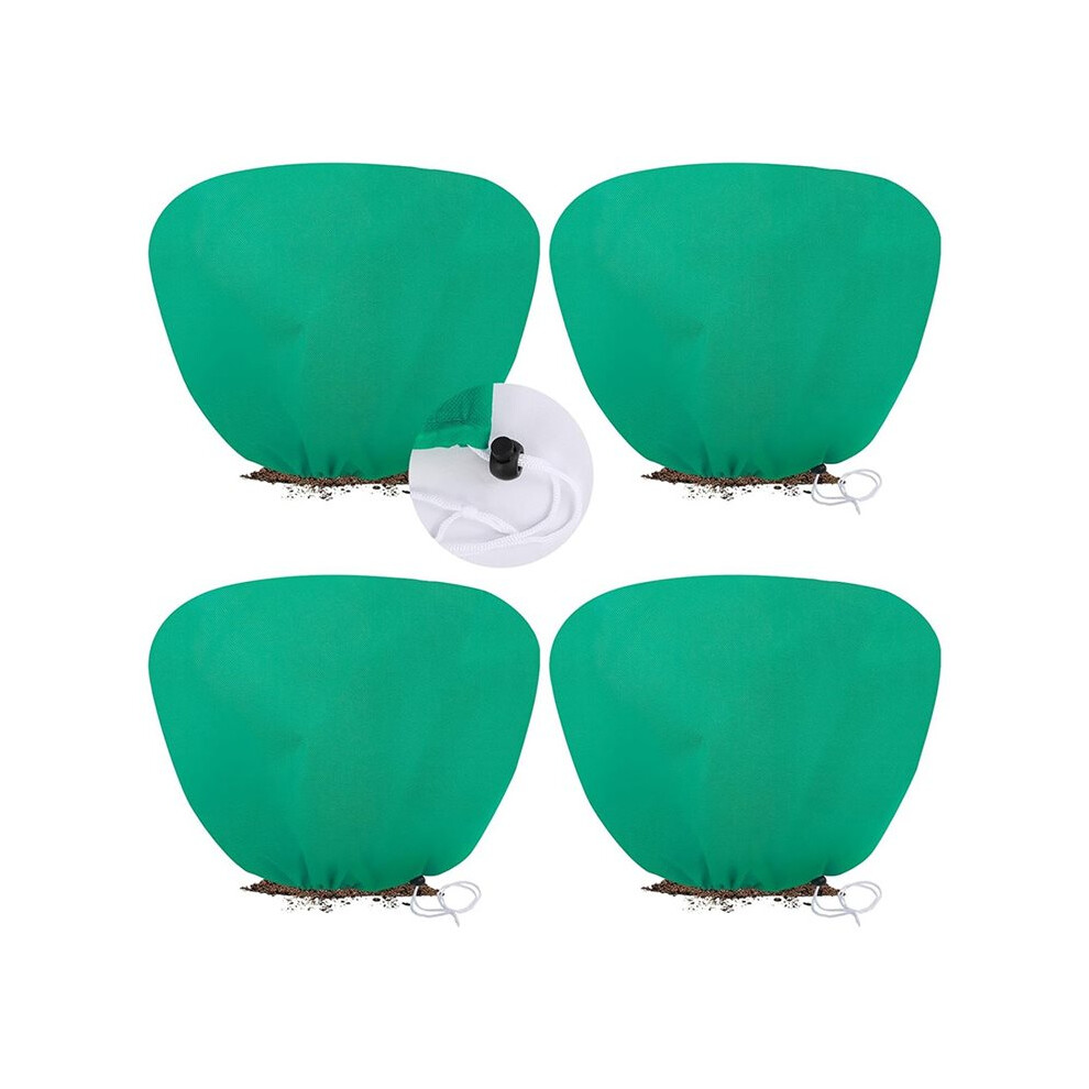 Tauoh 4 Pack Plant Covers Freeze Protection For Winter, Shrub Plant Protection Bags With Drawstring, For Outdoor Garden