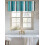 Geometric Vertical Stripes Rod Pocket Valance Blue Teal 6