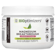 BIOptimizers, Magnézium Breakthrough, Rapszberi-Lemonádé, 4,7 oz (134 g)