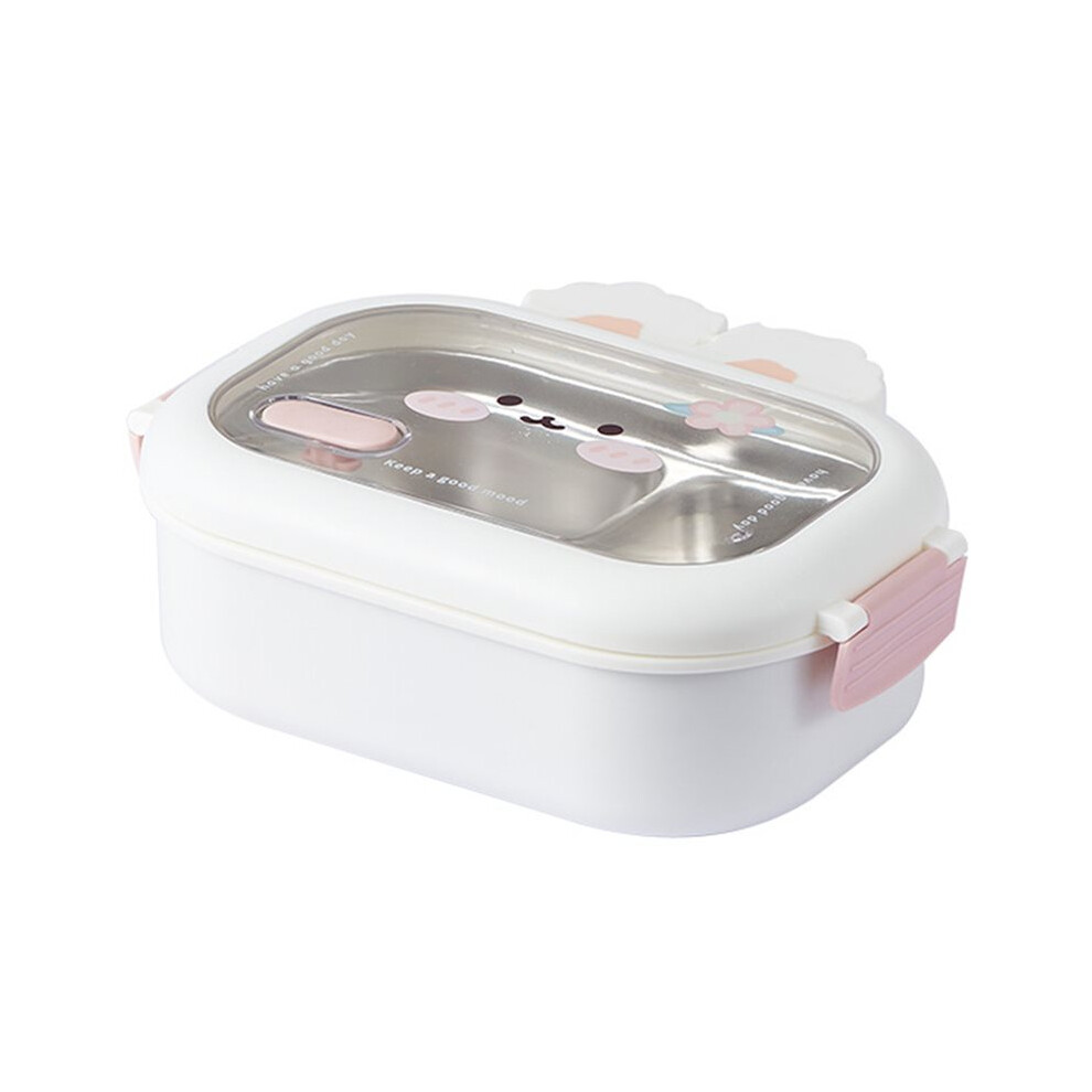 Stainless Steel Lunch Box Rabbit Design Divides Large Capacity Portable Sealed Bento Box Children Student Birthday Gifts-image-OPC-PRSBTXQ-NEW
