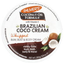 Palmer's, Fórmula de Óleo de Coco com Vitamina E, Creme de Coco Brasileiro, Whipped, 8,8 oz (250 g)