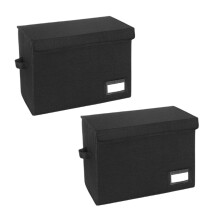 2 Pack Comic Book Storage Box with Lid for Modern Age, Fold Magazine Organizer , Holds 150 Comic Books