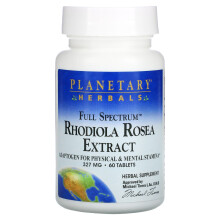 Planetary Herbals, Teljes Spektrum Rhodiola Rosea Extrakt, 60 tablettá (327 mg/ Tabletta)