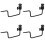 4Pièces Fixation Caméra Chasse Jardin Noir Acier Support Rotatif 7