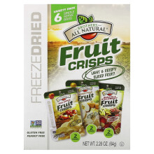Brothers-All-Natural, Frukt Crisps, Varierad Pack, 6 Enstaka Servingspåsar, 2.26 oz (64 g)