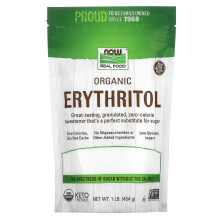 NOW Foods, Alimenti Reali, Eritritolo Organico, 1 libbra (454 g)