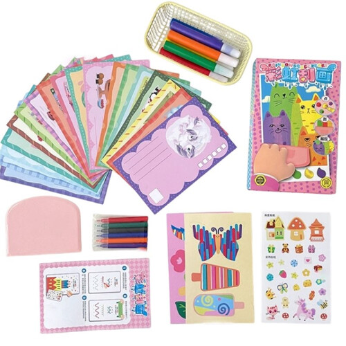 Kit De Grattage Arc-en-ciel Tencipeda – 20 Feuilles, 7 Peintures, 6 Feutres, Raclette – Activité Créative Et Ludique Pour Enfants
