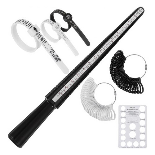 Ring Sizer Measuring Tool Kit, 7 Pack Measuring Ring Tool, USRing Size 0-13 with Half Size, Rings Mandrel Measurer