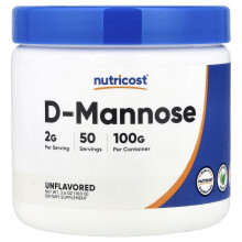Nutricost, D-Mannose, Unflavoured, 3,6 oz (100 g)