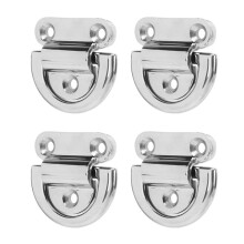 4 Sets Opvouwbare Oogbouten van 316 Roestvrij Staal, Marinekwaliteit, 8 mm, D-Vormige Verbindingsringen