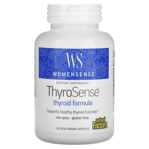 Natural Factors, WomenSense, ThyroSense, Thyroformel, 120 Vegetariska Kapslar