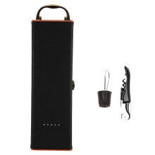 Single Wine Bottle Gift Box , Portable Carrying Case Bottle Holder with Handle Gift Box Case Holder