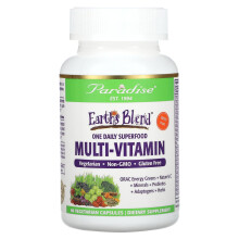 Paradise Herbs, Paradies Kräuter, Erde's Blend, Ein tägliches Superfood Multi-Vitamin mit Eisen, 60 pflanzliche Kapseln