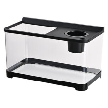 Fish Tank Small Goldfish Tank for Home Use,Suitable for Living Room or Desktop Use Cage Fishbowl Black
