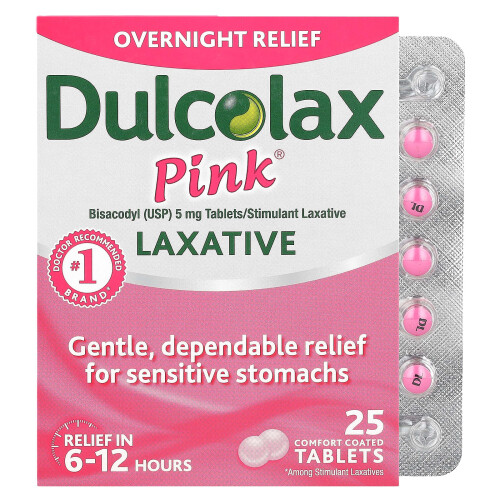 Dulcolax, Ροζέ Πουδρέλαιο, 5 mg, 25 Εύκαμπτα Πουδρέλαια