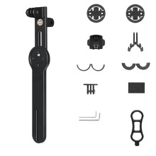 Single-Arm Extension Bracket for Metal Cyclocomputer Mounts Compatible with Road Bikes and Mountain Bikes