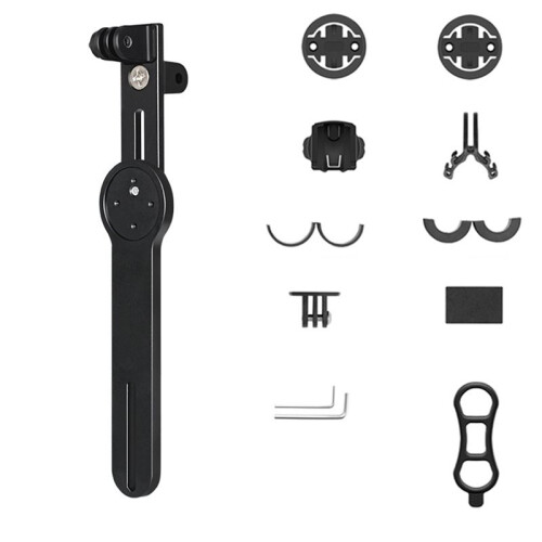 Single-Arm Extension Bracket for Metal Cyclocomputer Mounts Compatible with Road Bikes and Mountain Bikes