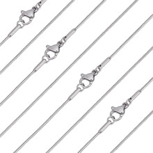 10 Stuks 15,71 Inch Roestvrijstalen Slangenketting met Karabijnsluitingen voor Het Maken van Sieraden