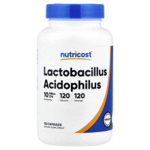 Nutricost, Lactobacillus acidophilus, 50 mg (10 Milliarden CFU), 120 Kapseln