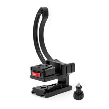 DSLR Camera Lens Support Bracket Semi-Circular Horizontal Vertical Quick Mount for Quick Release