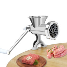 Manual Meat Grinder with Handle Meat Crank Rustproof Meat Grinder Sausage Maker Table Mount Pork Mincer