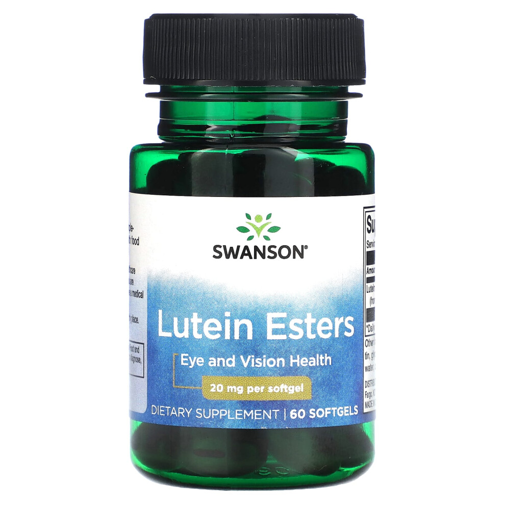 Swanson {Aisle K} | Lutein Esters- 20Mg | 1 X 60 Softgels