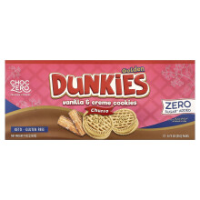 ChocZero, Premium Cookies, Golden Dunkies, Vanilla & Creme Cookies, Churro, 12 verpakkingen, 0,75 oz (21 g) per stuk