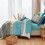 Boho Comforter Set Microfiber 8-Piece Teal Yellow 8