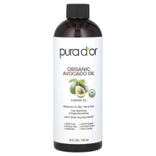 Pura D'or, Ökógi Avokádó Olaj, 16 fl oz (473 ml)