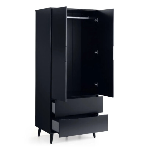 Alicia 2 Door 2 Drawer Wardrobe Anthracite 1