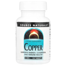 Cupru, 3 mg, 120 Tablete, Source Naturals