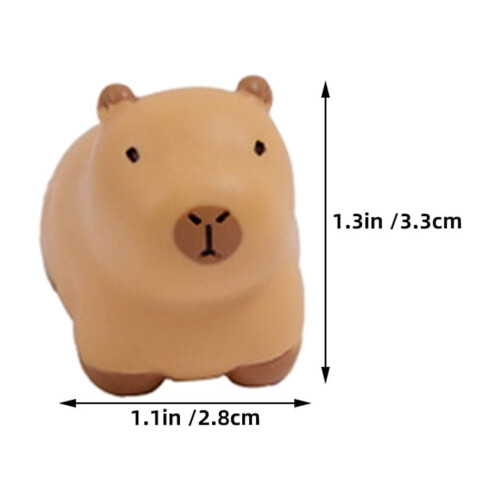 6 τεμάχια μίνι άγαλμα Capybara ζώο στολίδι ταινία ειδώλιο παιχνίδι 1