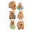 Mini Capybara Djurprydnadsfigur Set med 6 6