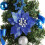 Royal Blue Mini Christmas Tree with Ornaments 12 inch 5