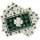 Σετ σουπλά Lucky Clover 4 τεμαχίων, 12x18", πλενόμενο λινό, καρό τριφύλλι και βουβαλίσιο, 2