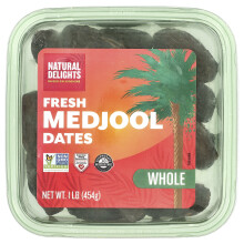 Natural Delights, Dati Medjool Proaspeți, Intregi, 1 lb (454 g)