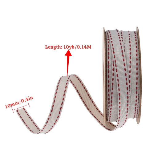 Κορδέλα Grosgrain σε σχήμα καρδιάς, 10 γιάρδες  0,4", Εκτύπωση αγάπης – Συσκευασία 2