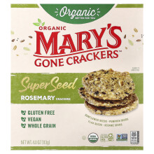 Mary's Gone Crackers, Crackers di Semi Biologici, Rosmarino, 4 oz (113 g)