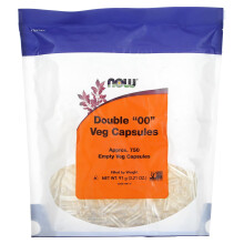 NOW Foods, Dubbele '00' Veg Capsules, Ongeveer 750 Lege Veg Capsules, 3,21 oz (91 g)