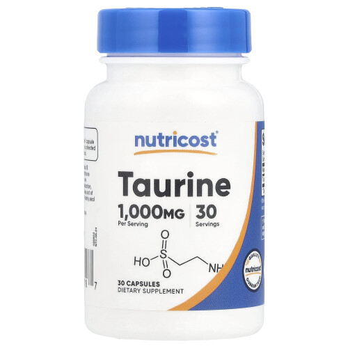 Nutricost, Taurin, 1.000 mg, 30 Kapseln