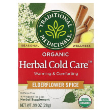 Traditional Medicinals, Organische Kruiden Koude Zorg, Oudewijnbes Kruiden, Koffievrij, 16 Verpakte Theezakjes, 0.6 oz (1.75 g) Elk