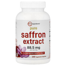 Micro Ingredients, Extracto de Saffrón Puro, 240 Cápsulas Vegetarianas