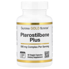 California Gold Nutrition, Pterostilbeen Plus Wild Blueberry Powder, 60 Kasviksettabletteja