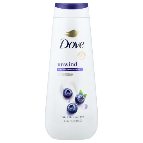 Dove Dove, Unwind Σώμα Σαμπουάν, Blueberry + Moon Milk, 20 fl oz