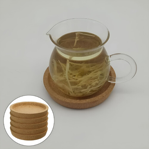 Natural Cork Coasters Round 4 Pack 2