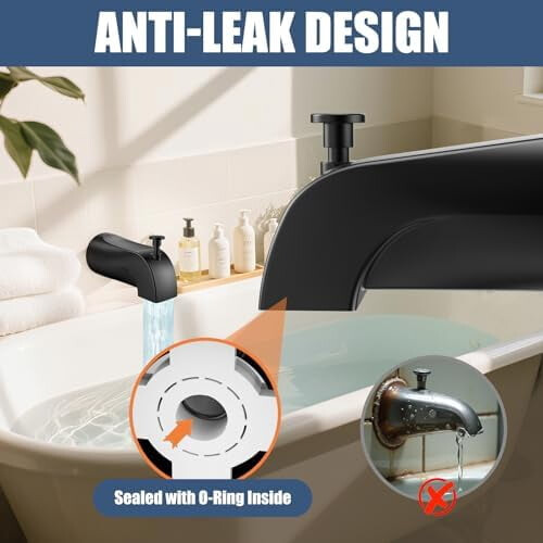 Pipă de cadă cu deviator retractabil, fixare prin glisare pentru cupru de 1/2" 1