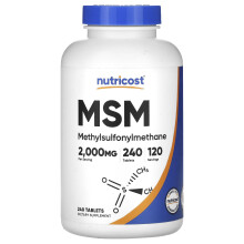 Nutricost, MSM, 2.000 mg, 240 Tabletten (1.000 mg per Tablet)